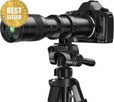 420–800mm F8.3 Telephoto Zoom Lens MF for Canon EOS Rebel T8i T7i T7 SL3 90D 80D