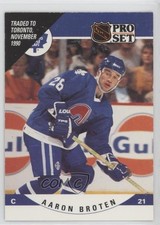 1990-91 Pro Set Aaron Broten (O in Aaron Partially Cut Off) #530 0b3