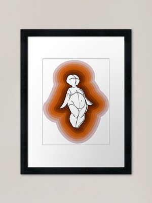 Gerahmter Kunstdruck Burnt Orange Aura gerahmt Wandbild Poster Leinwanddruck Bild