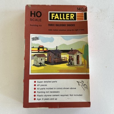 NIB Faller HO Three Railroad Shacks Kit- Complete #140