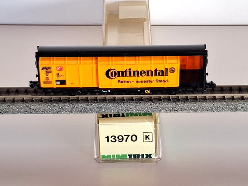 VAGÓN DE PAREDES CORREDERAS "CONTINENTAL" DB ÉPOCA V MINITRIX 13970 (I743) | Zustand: Nuevo