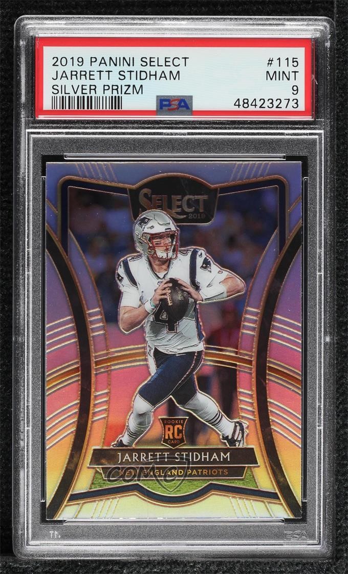 2019 Select Premier Level Silver Prizm Jarrett Stidham PSA 9 MINT Rookie RC 00c9