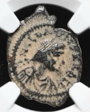 BYZANTIN EMPIRE. Justinian I the Great 527-565 AD, AE Pentanummium Coin, NGC VF