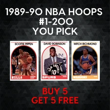 1989-90 NBA Hoops #1-200 - YOU PICK - Complete Your Set