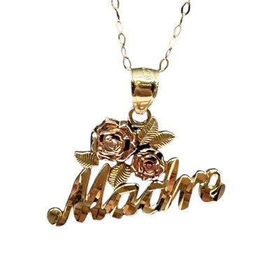 Madre Flower Necklace in 14kt Yellow Gold   18in, New