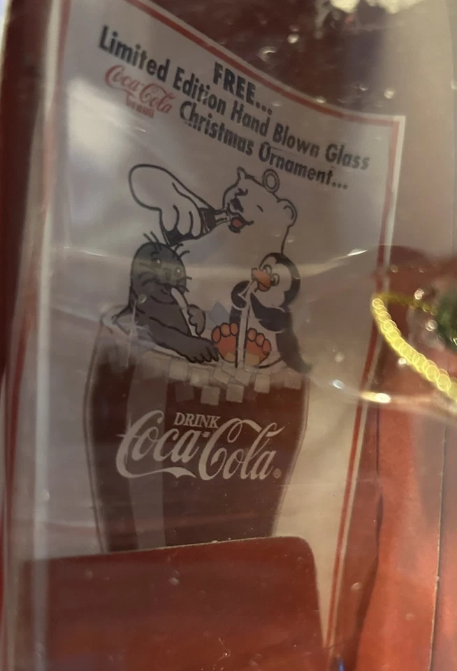 COCA-COLA BLOWN GLASS LIMITED EDITION TREE ORNAMENT By CAVANACH - Image 4 of 4