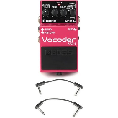 Boss VO-1 Vocoder Pedal with EBS Patch Cables