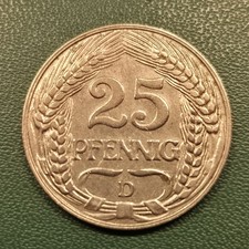 DR.25 Pfennig 1909 D, Kaiserreich