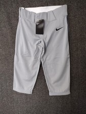 Nike Vapor Boys Select High Piped Baseball 3/4 Pants Gray BQ6444-052 Size M