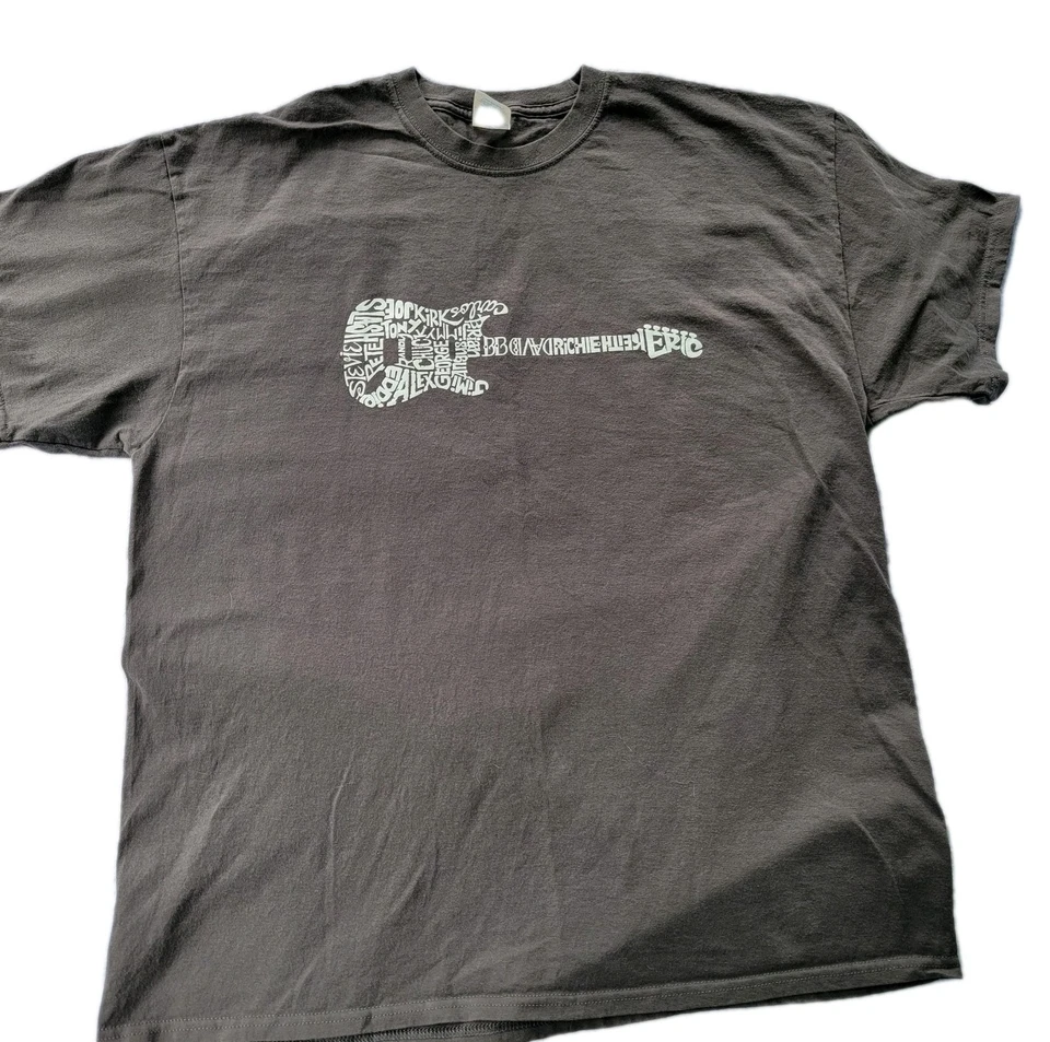 L.A. Camiseta Top Gris Gráfico Guitarra Pop Art Para Hombre Talla XL Guitar Legends Foto 3 de 4