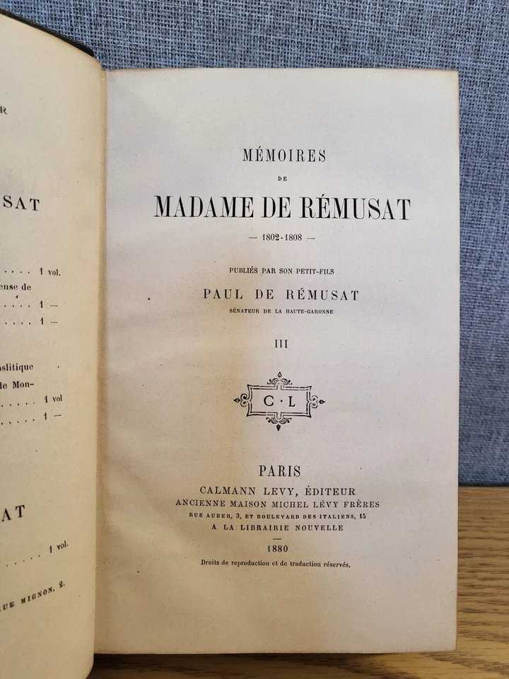 Memoires de Madame Remusat — 第 4/4 张图片