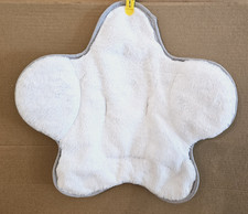 Fisher Price Baby Bouncer Replacement Plush Infant Cushion White Plush Gray Trim