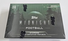 2024 Topps Midnight Football Hobby Box - Factory Sealed  **3 chrome autos**