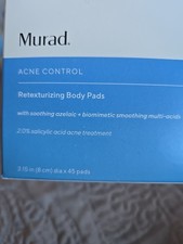Murad Acne Control Retexturizing Body Pads 45 Pads NEW Exp 03/2027