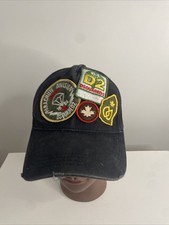 DSQUARED2 Multi Patch Logo Embroidered Iconic Baseball Cap Black