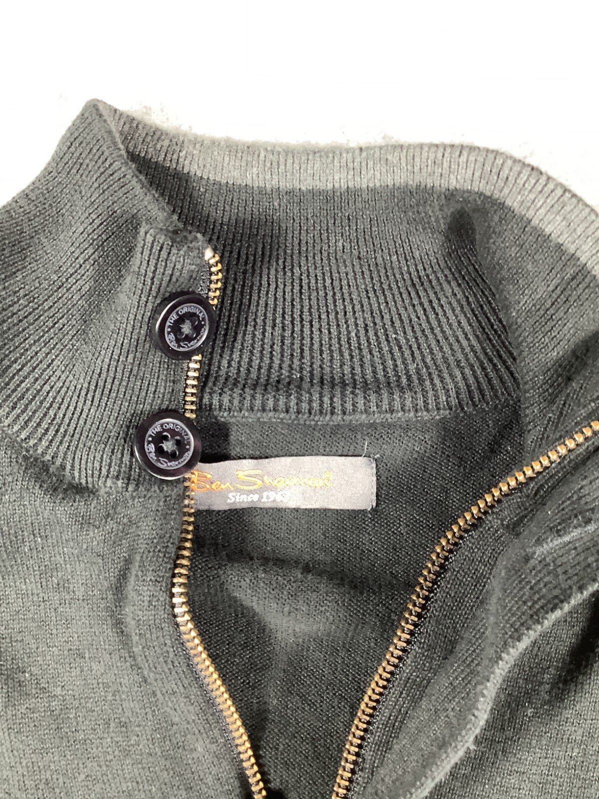 Ben Sherman Black Quart Zip Jumper Mens Medium Sku 240 image 3