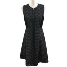 Tahari Tweed Sleeveless Zip Up Dress Size 10