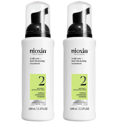 Nioxin System 2 Scalp Treatment 3.3 oz X 2 PCS (bulk package)- or 6.7 oz