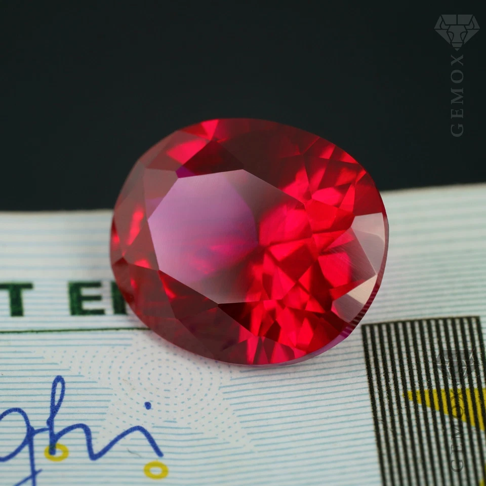 Real Ruby Loose Gemstone Lab-Grown Oval Cut classic ruby Rose Red Color Stone EU - Image 4 of 4