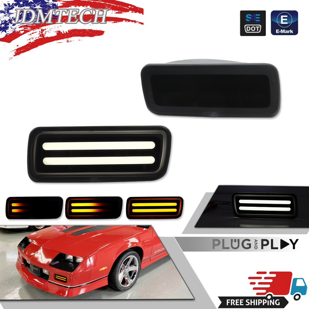 エル様　追加　２点sonic LED ペンダントライト LGB10472 Smoked Switchback LED DRL Turn Signal Lights Set of 2 For 85-92