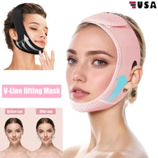 Beauty Face Sculpting Sleep Mask V Line Lifting Up Mask Facial Slimming Strap US