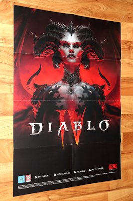 Diablo IV 4 Blizzard Entertainme Rare Promo Poster PS4 PS5 Xbox