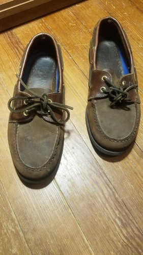 Zapatos de barco Sperry Top-Sider auténticos originales marrones 2 ojos 0195412 para EE. UU. 9 M |