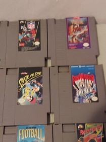 NINTENDO NES Game Lot of 12 Authentic Tested Mario,Commando,Robo Warrior & More!