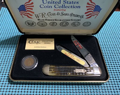 1996 CASE XX U.S. Coin Collection Trapper pocket knife & Indian