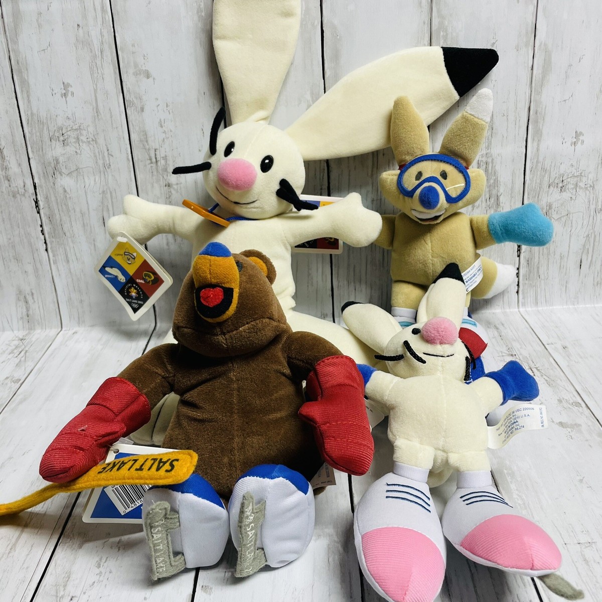 2002 SLC Winter Olympic Mascots Set of 4 Powder,copper & Coal