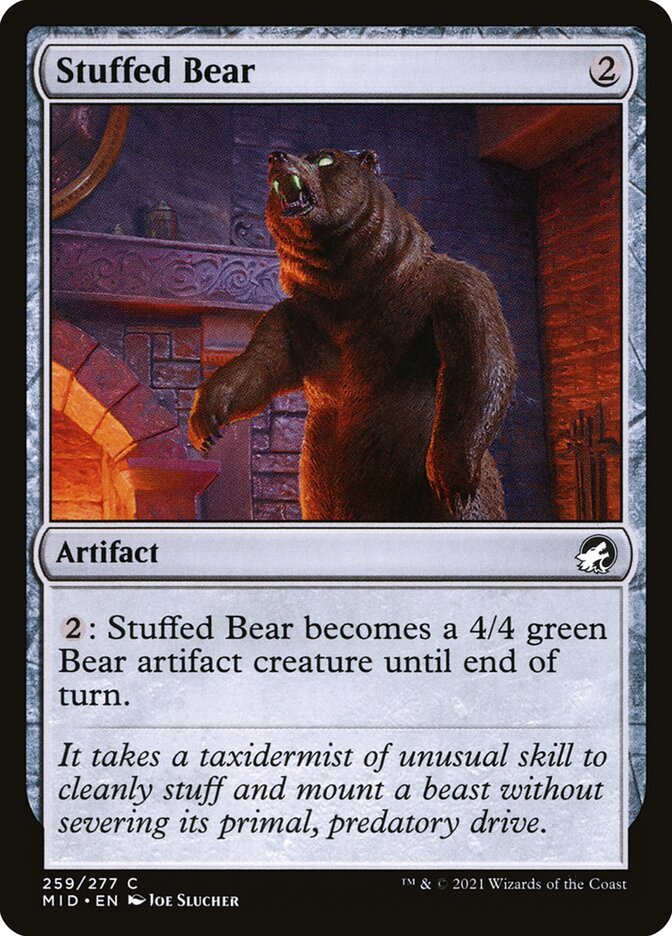 (259) Magic The Gathering Innistrad: Midnight Hunt Single: Stuffed Bear Holo Common (259) Magic The Gathering Innistrad: Midnight Hunt Single: Stuffed Bear Holo Common