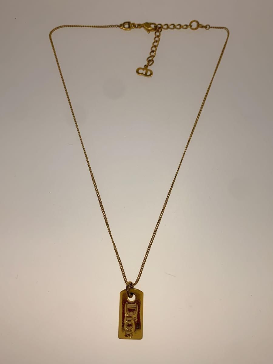Christian Dior Logo Plate Gold Necklace① Christian Dior Gold Womens Logo Plate Necklace Used | eBay