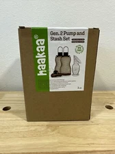 HAAKAA GEN 2 BREAST PUMP AND STORAGE BAGS NURSING BREASTFEEDING SET NEW SEALED