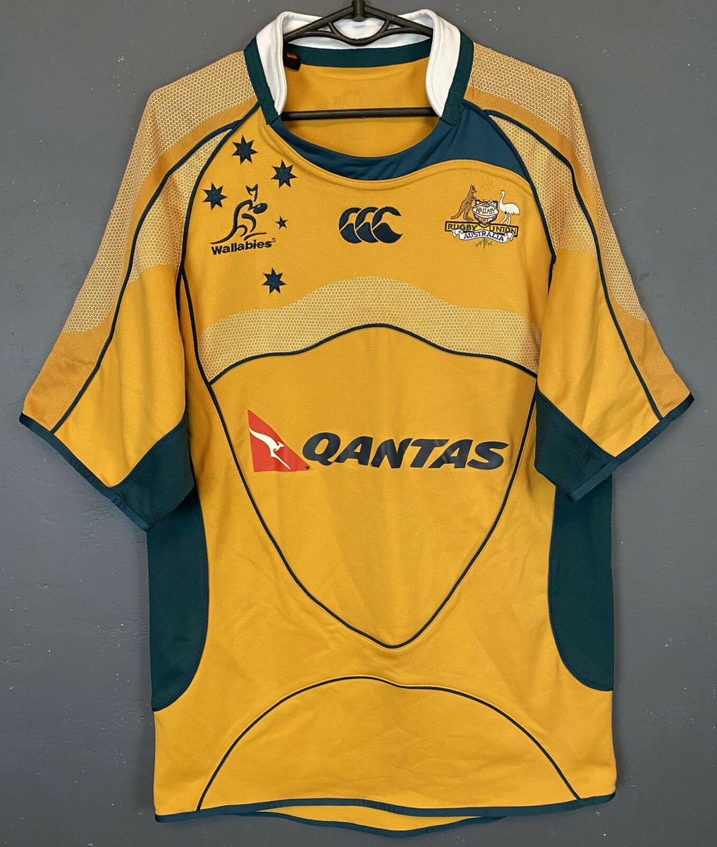 CANTERBURY ラガーシャツ 00s WALLABIES Vodafone SOLD ✓ Vintage Wallabies 2000's Long Sleeve Jersey - Made