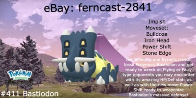 Pokemon Legends Arceus Shiny Bastiodon Alpha Max Effort Fast Delivery