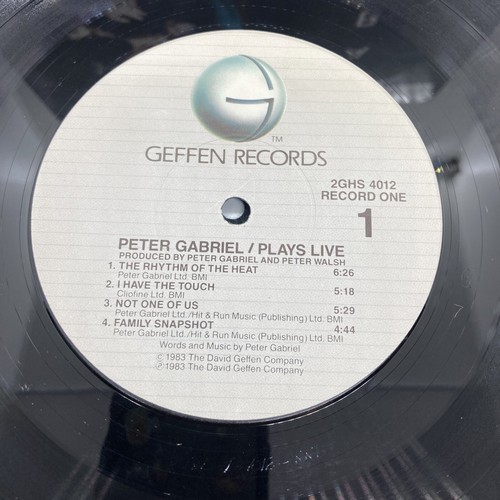 Peter Gabriel Plays Live 2 LP 1983 Geffen Records 2GHS 4012 Vinyl EX - Picture 3 of 9