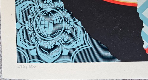 Shepard Fairey Harmonious Elements Art Print HAND SIGNED 286/500 New Orleans LA - Picture 4 of 9