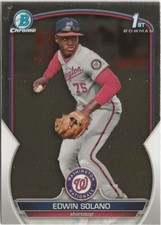 2023 Bowman Chrome Edwin Solano RC Rookie Card Washington Nationals