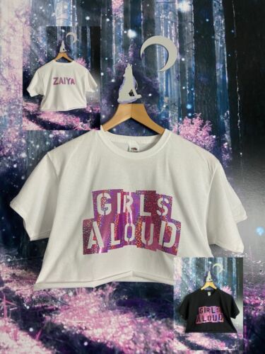 VIOLET WOLVES 'Girls Aloud" PERSONALISED TOUR UNISEX CROP TOP T-SHIRT - Picture 1 of 4
