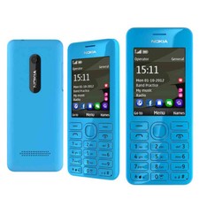 Nokia 206 originale GSM tastiera ebraica telefono sbloccato MP3 Dual SIM Blu