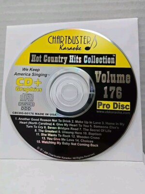 Chartbuster Karaoke CD+ Graphics Hot Country Hits #176 - CBCDG-60176 - 15 Songs