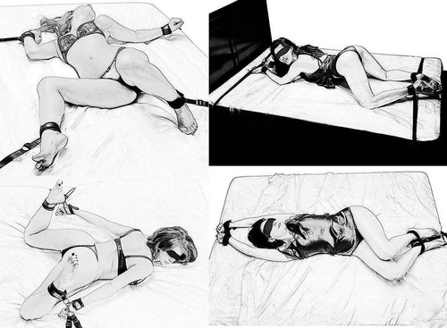 Bed-Bondage-Set-Restraint-Harness-Kit-Fetish-DBSM-Sex-Toy-Adult-Couple-SM-Slave - Picture 9 of 10