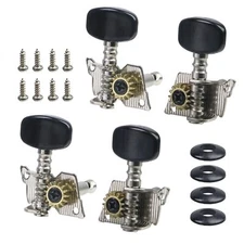 Ukulele Tuning Pegs Black Machines Replacement Parts 4 Pieces Accessories