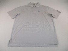 Peter Millar Summer Comfort Polo Shirt Mens 2XL Gray Short Sleeve