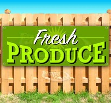 FRESH PRODUCE Advertising Vinyl Banner Flag Sign Many Sizes GREEN USA FARM