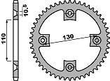Couronne arrière 38 dents C45 pour Honda TRX 400 et 450 pas 520 JTR1350.38