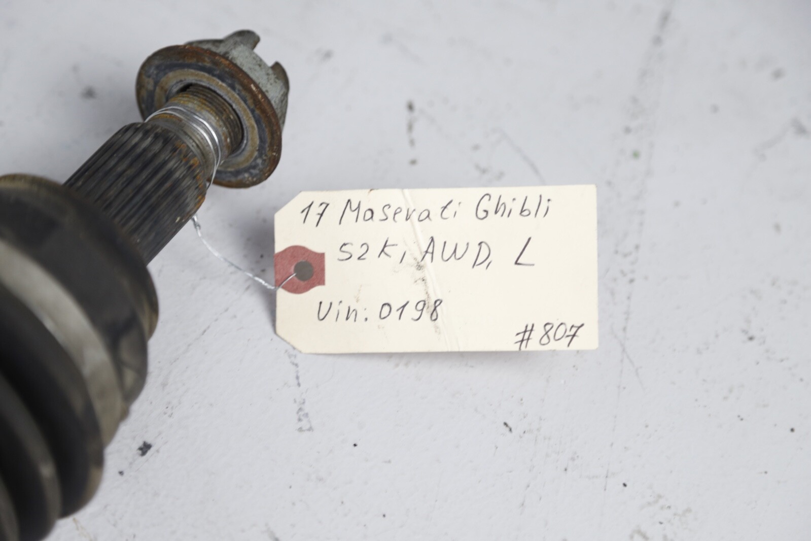 2014 - 2020 MASERATI GHIBLI FRONT LEFT SIDE AXLE SHAFT HALFSHAFT OEM 52K