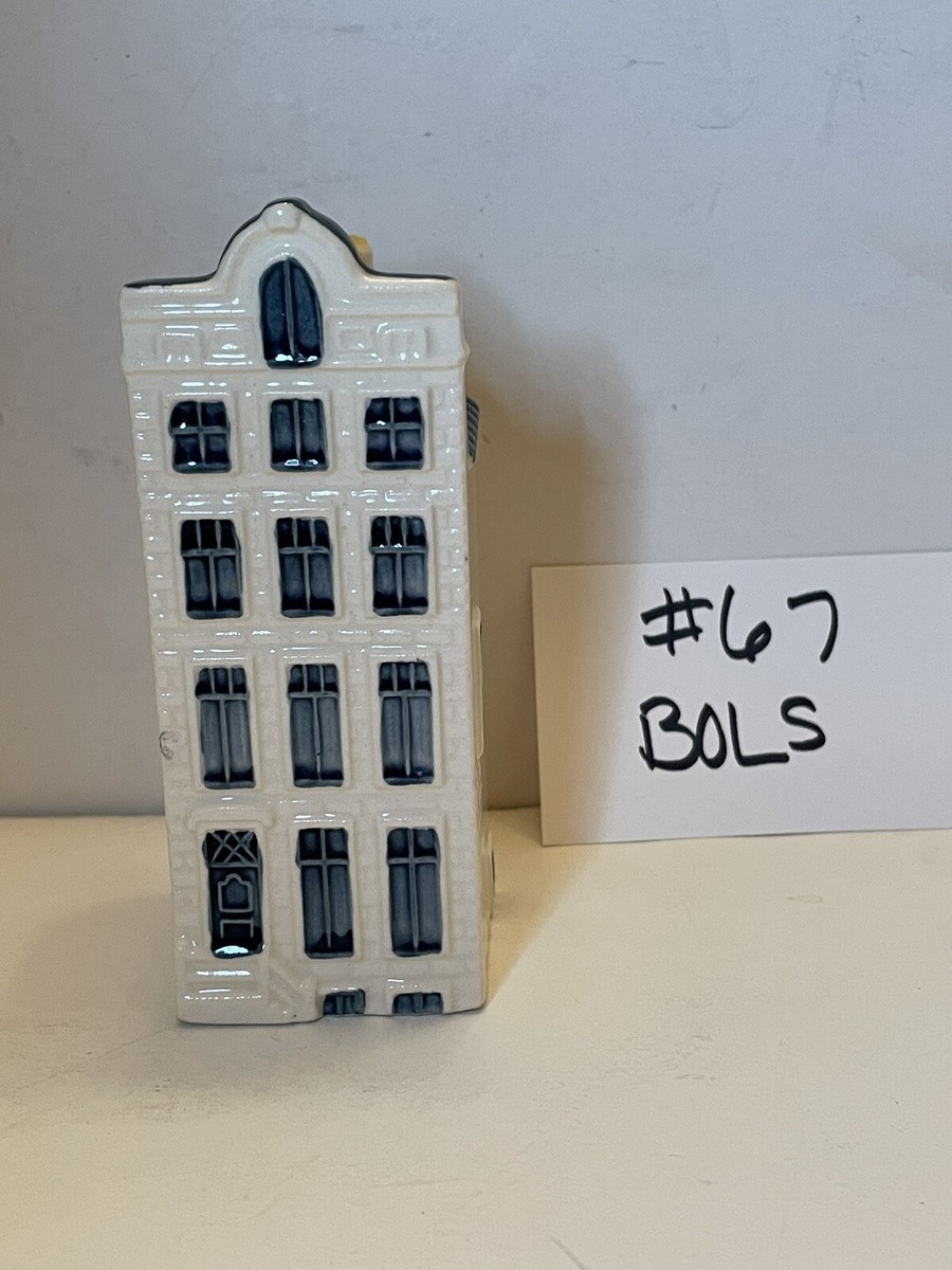 Vintage KLM Airlines Blue Delft House #67 Bols Distillery Empty | eBay