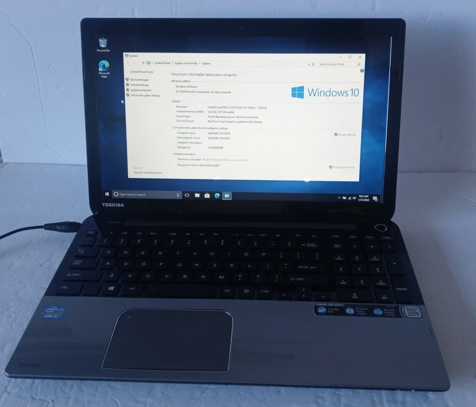 TOSHIBA SATELLITE L55-A5284 INTEL CORE i5 1,80 ГГц 8 ГБ 500 ГБ WIN 10 HOME - Изображение 2 из 4