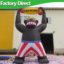 26ft Giant Inflatable Gorilla Fireworks Rocket Fire Arrow Replica Huge Cartoon